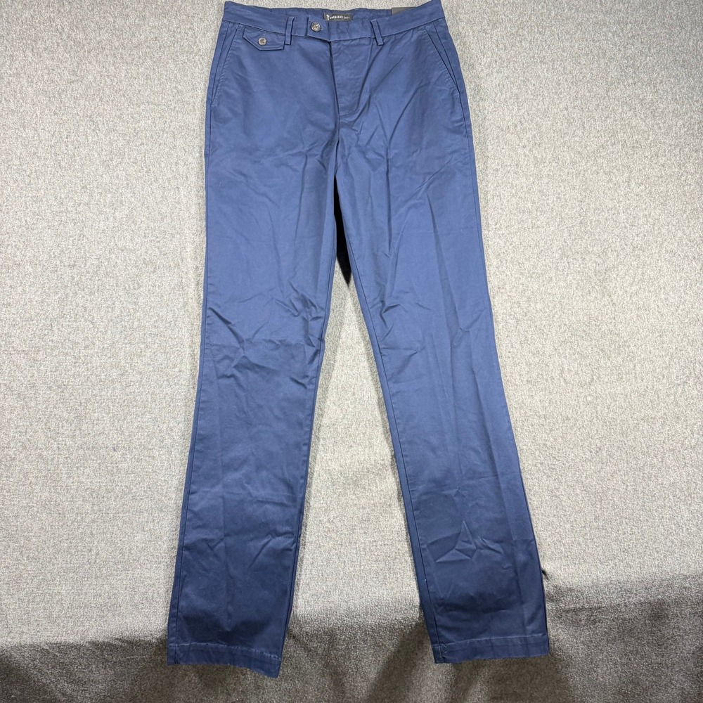 NWT American Tall Mens Chino Pants Navy Blue Slim Fit 34x36